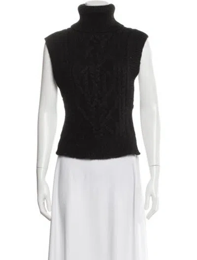 Pre-owned Isabel Marant Baby Alpaca Turtleneck Sweater In Black