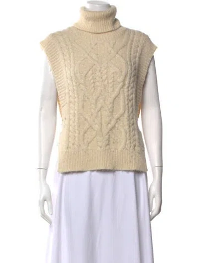 Pre-owned Isabel Marant Baby Alpaca Turtleneck Sweater In Neutrals