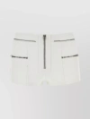 Isabel Marant Lary Paneled Cotton-gabardine Shorts In Grey