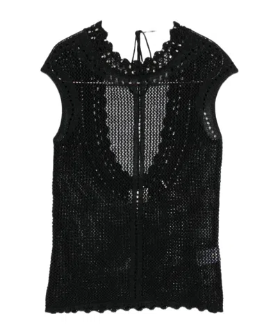 Isabel Marant Backless Knit Top In Black