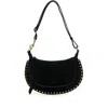Isabel Marant Black Oskan Moon Shoulder Bag In Black