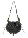 Isabel Marant Pleated-detail Drawstring Shoulder Bag In Black