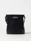 Isabel Marant Samara Logo Embroidered Shoulder Bag In Black