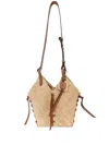 Isabel Marant Mini Tampa Raffia Shoulder Bags In Beige