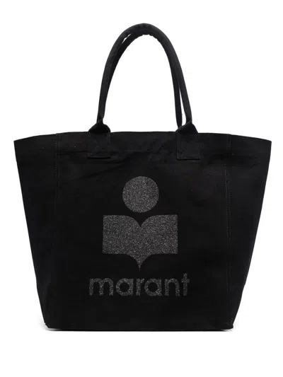 Isabel Marant Logo Detailed Tote Bag In Black