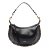 Isabel Marant Oskan Moon Studded Shoulder Bags In Black