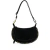 Isabel Marant Oskan Moon Zipped Medium Shoulder Bag In Black