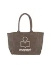 Isabel Marant Rectangular Top Handles Tote Bag In Brown
