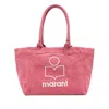 Isabel Marant Unisex Small Yenky Tote Bag In Berry In Multicolor