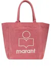 Isabel Marant Yenky Logo Printed Tote Bag In Pink