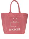 Isabel Marant Yenky Logo Printed Tote Bag In Pink