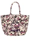 Isabel Marant Multicolored Fabric Shoulder Bag In Pink