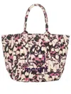 Isabel Marant Multicolored Fabric Shoulder Bag In Pink