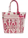 Isabel Marant Patterned Small Tote Bag With 2 Handles In Red