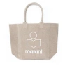 Isabel Marant Structured Tote Bag With Subtle Logo Detail In Sand