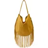Isabel Marant Oskan Fringed Suede Shoulder Bag In Brown