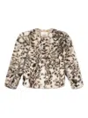 Isabel Marant Bahria Animal-pattern Jacket In Gray