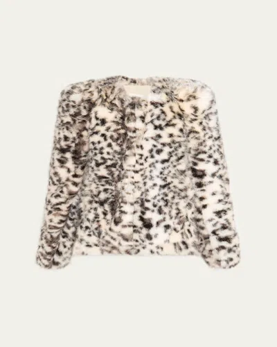 Isabel Marant Bahria Faux Fur Teddy Coat In Multi