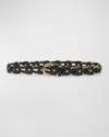 Isabel Marant Bali Goldtone Chained Leather Belt In Black Gold