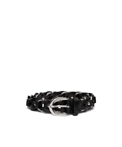 Isabel Marant Bali Woven Belt In Black