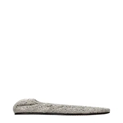 Isabel Marant Ballerina Women Silver Fabric In Multi