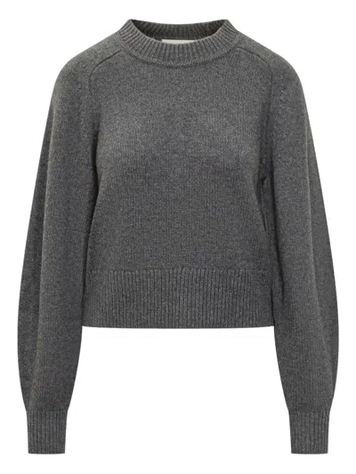 Isabel Marant Balloon-sleeve Sweater In Gray