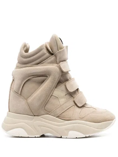 Isabel Marant Balskee Concealed-wedge Sneakers In 中性色