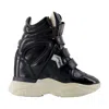 Isabel Marant High-top Sneakers With Glossy Chunky Sole In Black