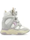 Isabel Marant Balskee High Top Sneakers With Wedge Shoes In Grau