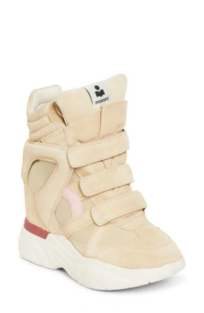 Isabel Marant Balskee Hidden Wedge High Top Sneaker In Neutral