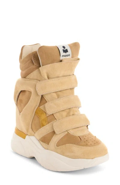 Isabel Marant Balskee Hidden Wedge High Top Sneaker In Neutral