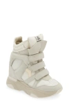Isabel Marant Balskee High Top Sneakers With Wedge Shoes In White