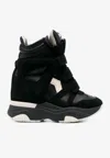 Isabel Marant High-top Sneakers With Contrast Sole And Perforated Detailing In Black