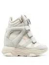Isabel Marant Balskee High Top Sneakers With Wedge Shoes In White