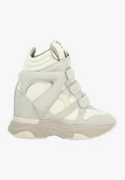 Isabel Marant Balskee High-top Suede Sneakers In Neutral