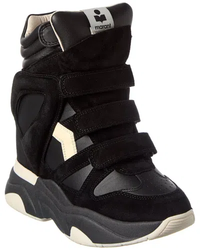 Isabel Marant Balskee Leather & Suede Sneaker In Black