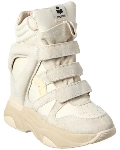 Isabel Marant Balskee Leather & Suede Sneaker In Neutral