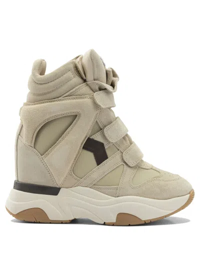 Isabel Marant Velcro-strap Sneakers In Brown