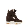 Isabel Marant High-top Suede Sneakers Contrast Sole In Brown