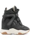 Isabel Marant Balskee High-top Wedge Suede Sneakers Shoes In Gray