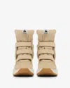 Isabel Marant Balskee Leather And Suede High-top Wedge Sneakers In Neutral