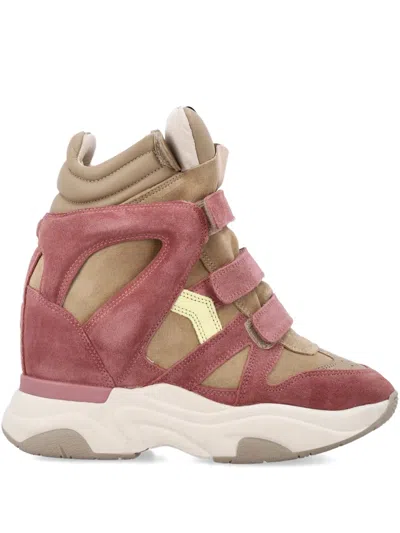 Isabel Marant Balskee Suede Platform Sneakers Women In Off White
