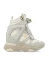 Isabel Marant Balskee High Top Sneakers With Wedge Shoes In White