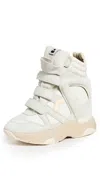 Isabel Marant Balskee High Top Sneakers With Wedge Shoes In White