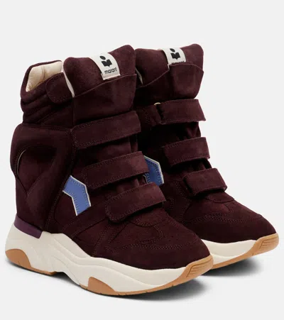 Isabel Marant Balskee Suede High-top Platform Sneakers