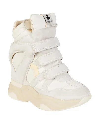 Isabel Marant Balskee-gz Women's White Leather Sneaker In Bianco