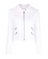 Isabel Marant Band-collar Bomber Jacket In White