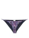 Isabel Marant Bandana-print Bikini Bottoms In Blue
