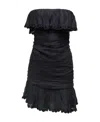 Isabel Marant Bare-shouldered Mini Dress In Black