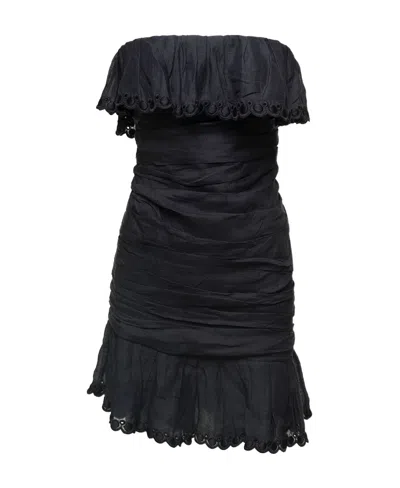 Isabel Marant Bare-shouldered Mini Dress In Black